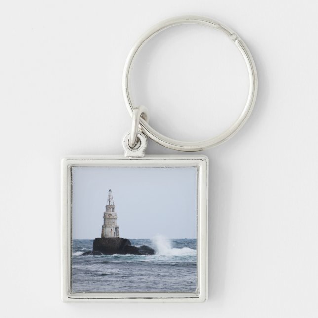 Seascape with lighthouse keychain (Front)