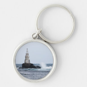 Seascape with lighthouse keychain