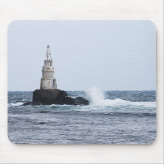 Seascape with lighthouse mouse pad