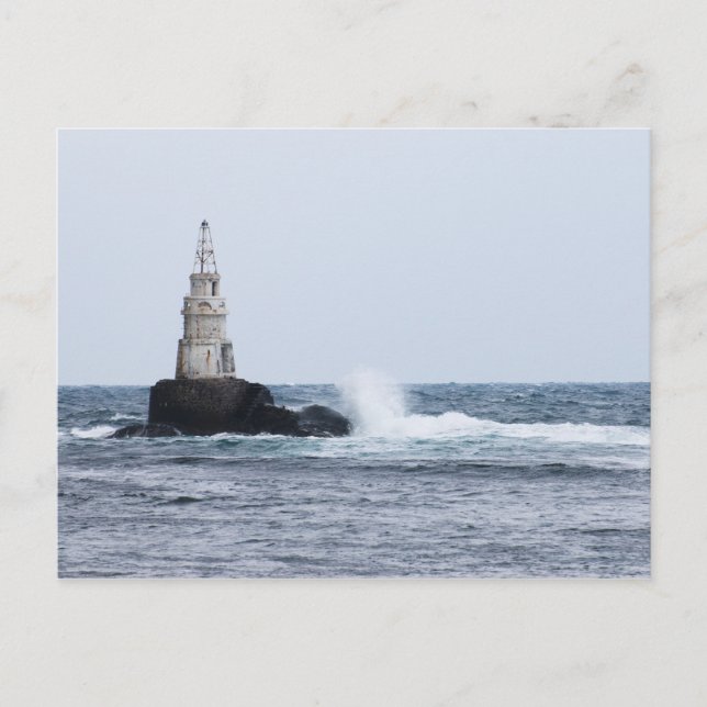 Seascape with lighthouse postcard (Front)