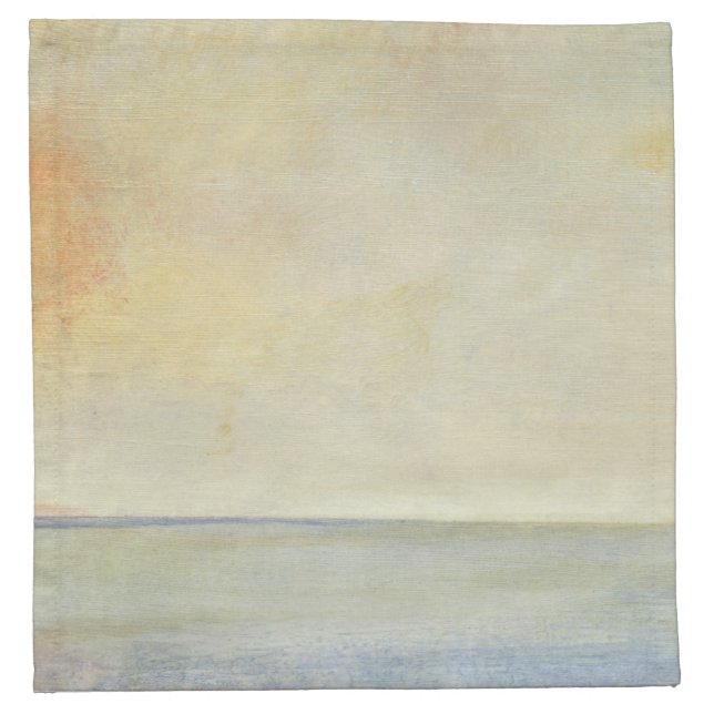 Seascape with Tranquil Orange Sunset Napkin (Front)