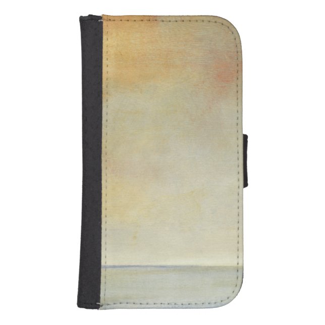 Seascape with Tranquil Orange Sunset Samsung Galaxy Wallet Case (Front)