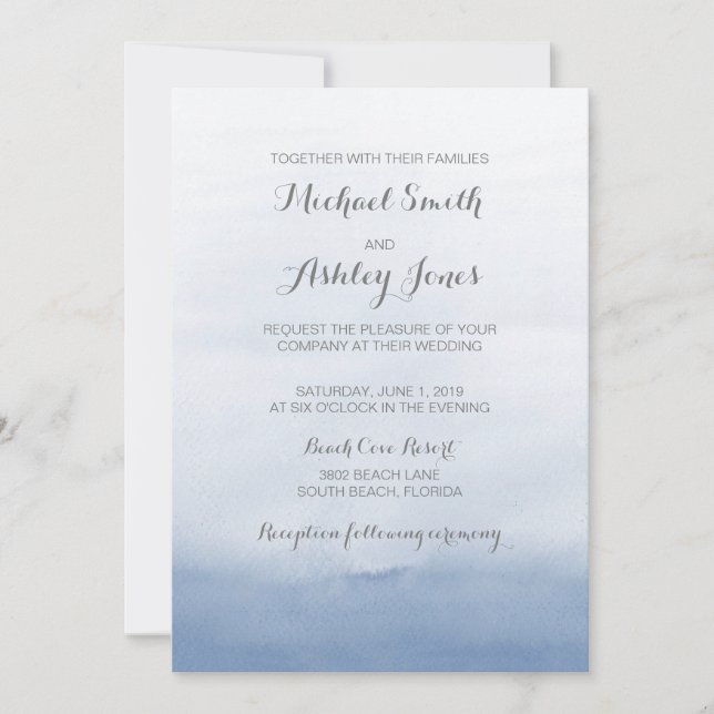 Seascapes Destination Seaside Wedding Invitation (Front)