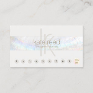 Seashell 10 Punch Customer Loyalty Appointment Business Card