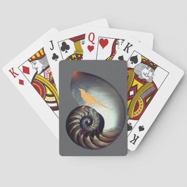 Seashell and Bird Poker Cards (Back)