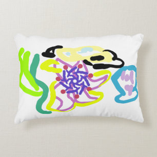 Seashell and starfish accent pillow