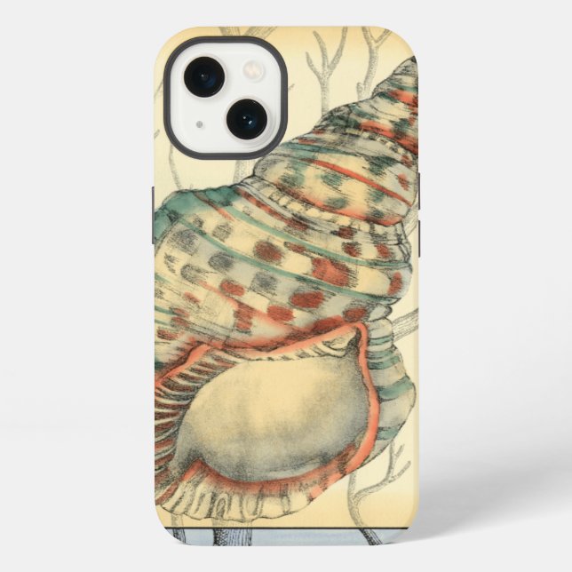 Seashell and Tree Branches Iphone Case (Back)