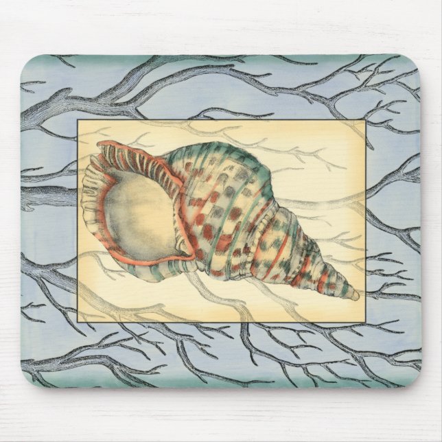 Seashell and Tree Branches Mouse Pad (Front)