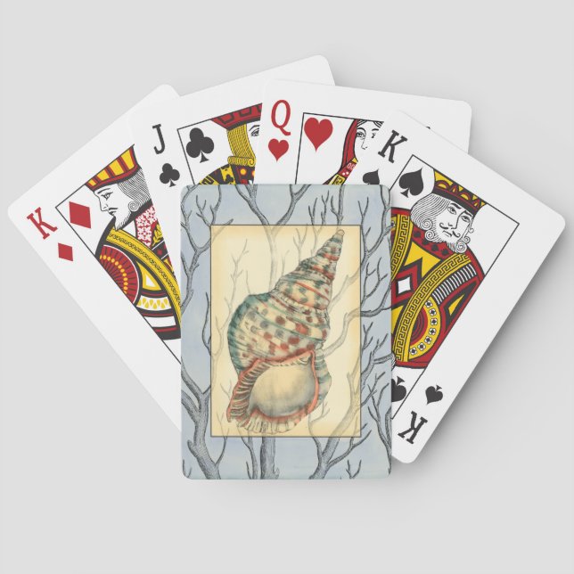 Seashell and Tree Branches Poker Cards (Back)