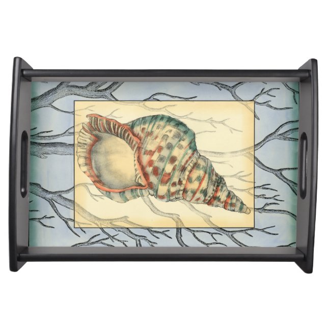 Seashell and Tree Branches Serving Tray (Front)