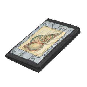 Seashell and Tree Branches Tri-fold Wallet