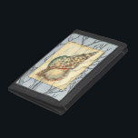 Seashell and Tree Branches Trifold Wallet<br><div class="desc">Jennifer Goldberger has an amazing collection of art capturing the gems of the ocean. In this beautiful,  classic nautical painting,  this seashell is the main object with unique tree branches in the background. Get this translucent painting on your favorite products today!</div>