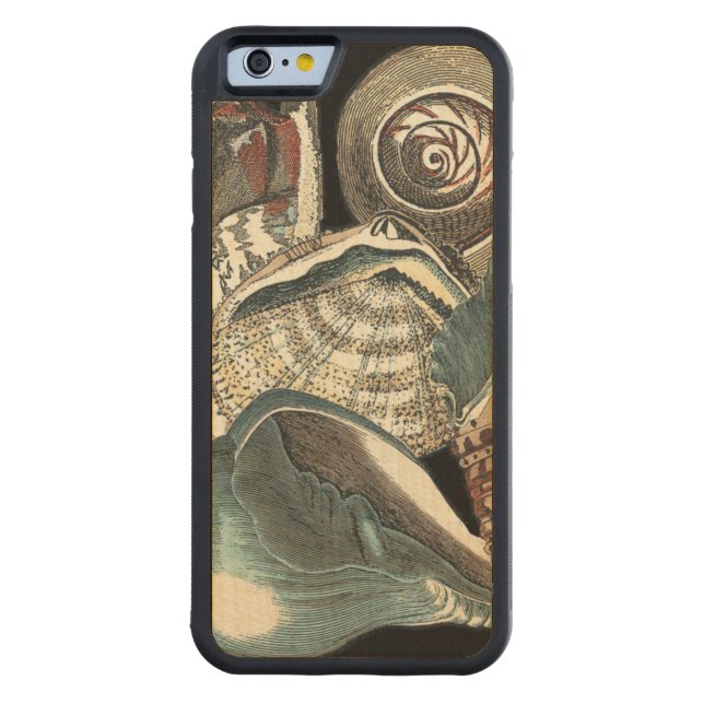Seashell Anthology Carved Wood iPhone Case (Back)