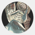 Seashell Anthology Classic Round Sticker