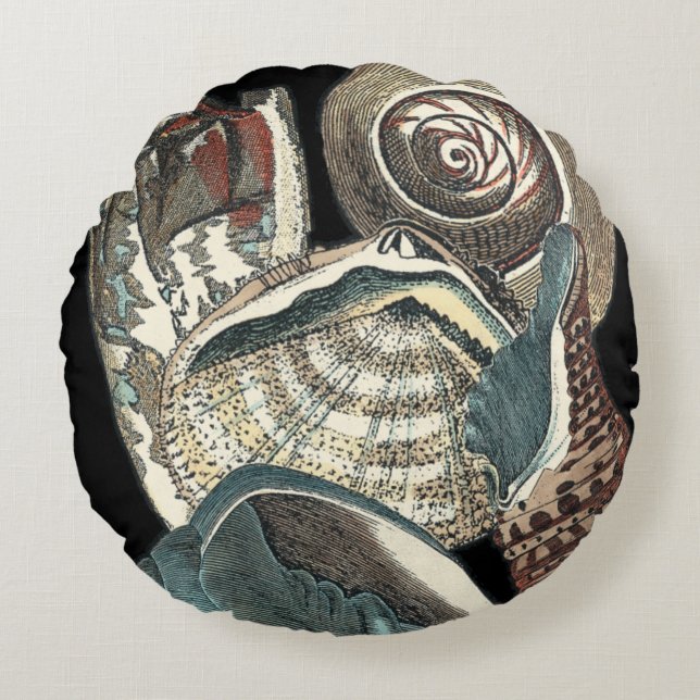 Seashell Anthology Round Pillow (Front)