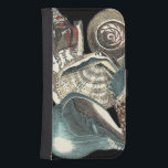 Seashell Anthology Galaxy S4 Wallet Case<br><div class="desc">This artwork by Vision Studio captures some of the best ocean sea life's. Get this rustic piece of artwork of these different shapes and sizes of Conch shells. This is one unique piece of artwork of these Seashell Anthology pieces.</div>