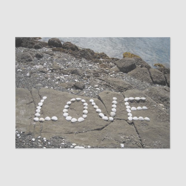 Seashell Art on the Beach Tissue Paper (Front)