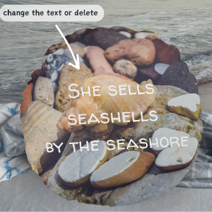 Seashell at the Seashore Round Pillow