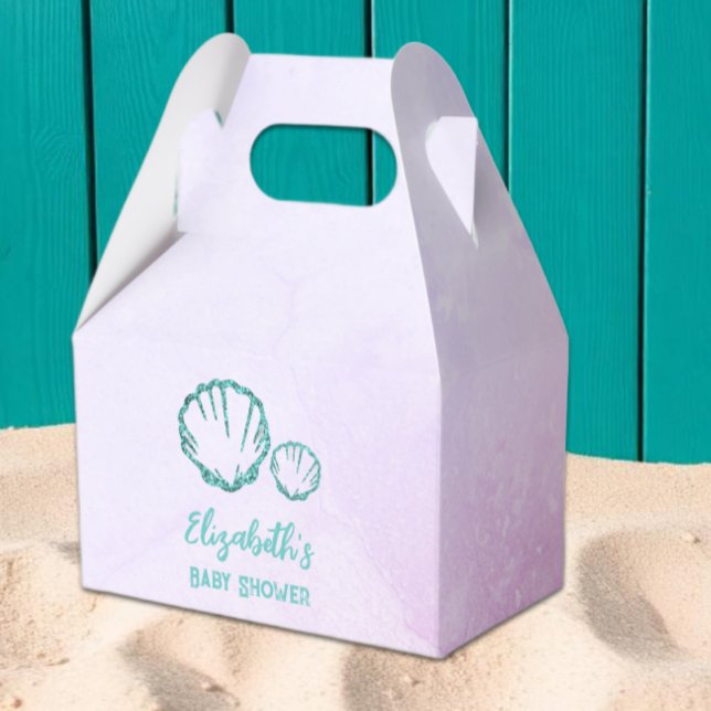 Seashell Baby Shower Favor Boxes (Creator Uploaded)