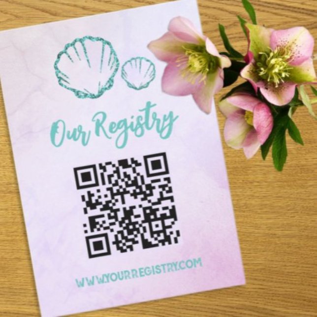 Seashell Baby Shower Registry Enclosure Card (Creator Uploaded)