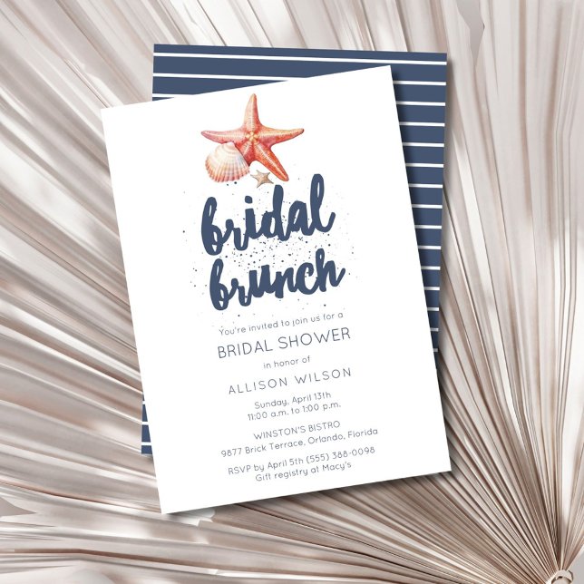 Seashell Beach Bridal Brunch Shower Invitation (Seashell Beach Bridal Brunch Shower Invitation)