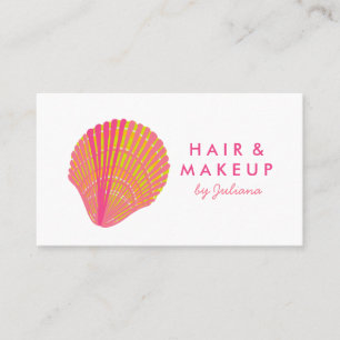 Seashell Beach Chic Elegant Pink Business Card