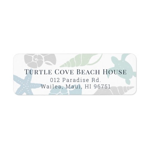 Seashell Beach House Cottage BB Address Label