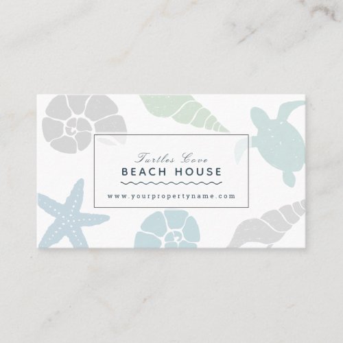 Seashell Beach House Cottage BB Rentals Business Card