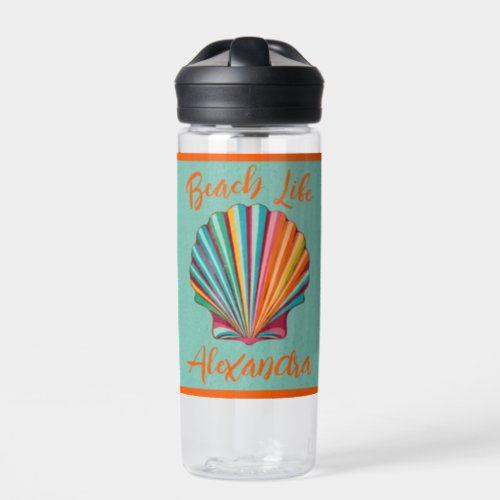 Seashell Beach Life Water Bottle