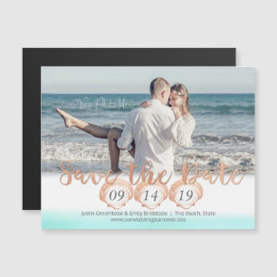 Seashell Beach Magnetic Save the Date Magnetic Invitation
