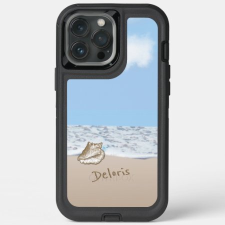Seashell Beach Monogrammed  OtterBox iPhone Case