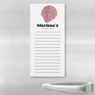 Seashell Beach Ocean Custom Grocery TO-Do List  Magnetic Notepad