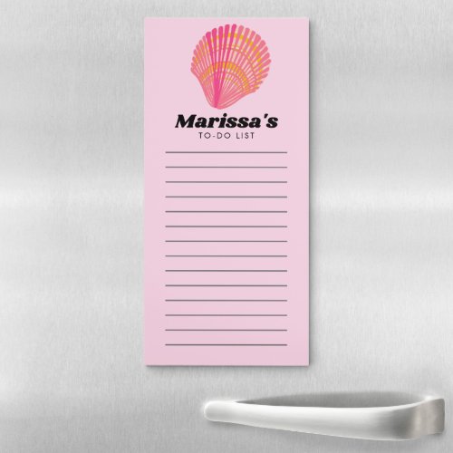 Seashell Beach Ocean Custom Grocery TO_Do List  Magnetic Notepad