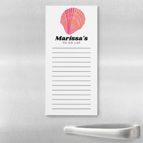 Seashell Beach Ocean Custom Grocery TO_Do List  Magnetic Notepad