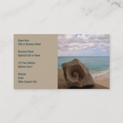 Seashell Beach Paradise Business Card