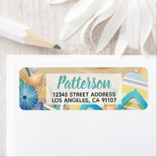Seashell Beach Return Address Label