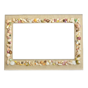 Seashell Beach Sand Border Magnetic Frame