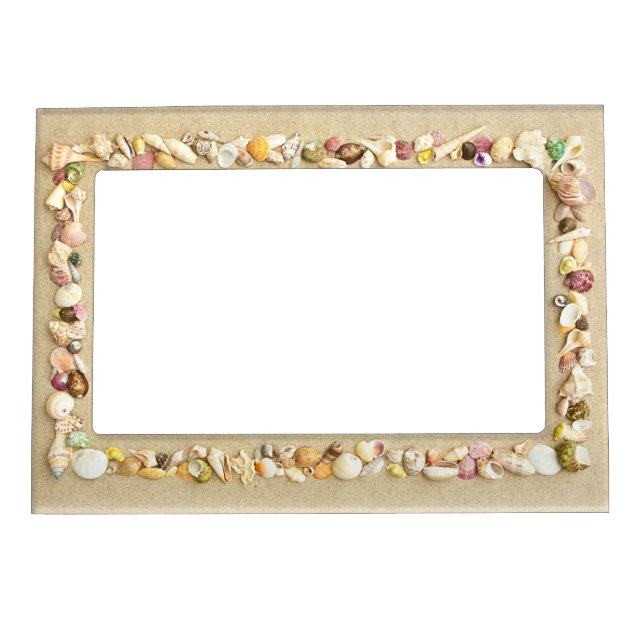 Seashell Beach Sand Border Magnetic Frame (Front)