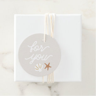 Seashell Beach Starfish For You Favor Tags