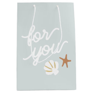 Seashell Beach Starfish Thank You “For You” Party Medium Gift Bag