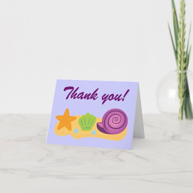 Seashell Beach Thank You Cards (Front)