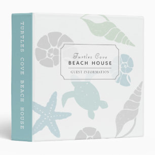 Seashell Beach Vacation Rental Guest Information 3 Ring Binder