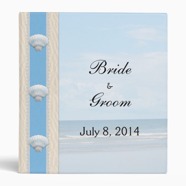 Seashell Beach Wedding Binder (Front)