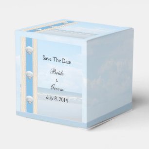 Seashell Beach Wedding Save The Date Favor Boxes