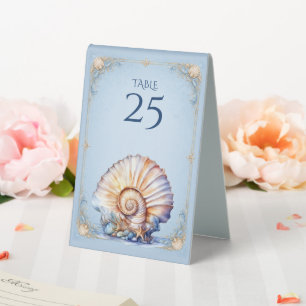 Seashell beach wedding table accessories tent