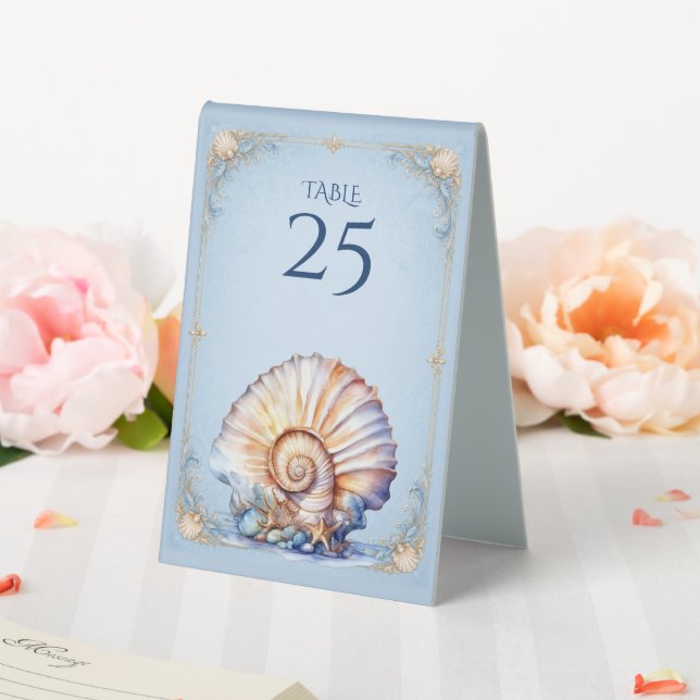 Seashell beach wedding table accessories tent (In SItu (Wedding))