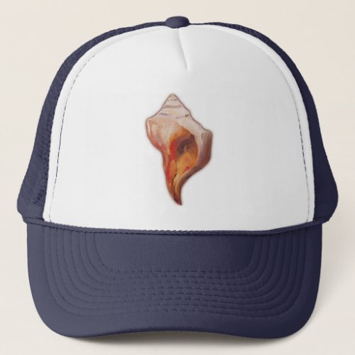 Seashell Beach Whelk Snail Conch Shell Art Trucker Hat