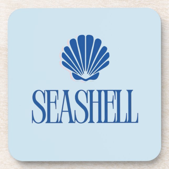 Seashell Beverage Coaster (Front)