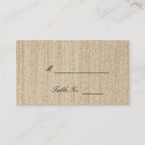 Seashell Border on Brown Weave Wedding Place Cards Business Card Templates