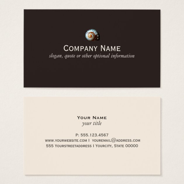 business card template seashell free download